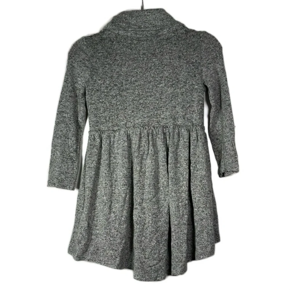 Old Navy Toddler Charcoal Grey‎ Heathered Cowl Neck Knit Skater Dress Size 3T